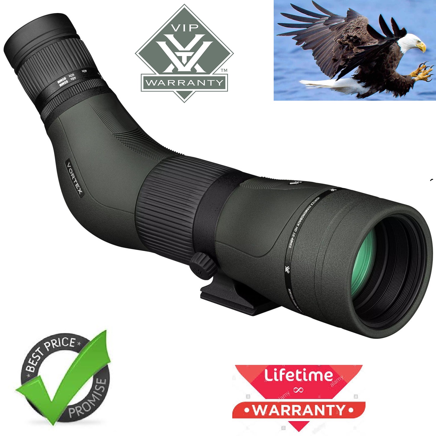 Vortex 1648x65mm Diamondback HD Angled Spotting Scope